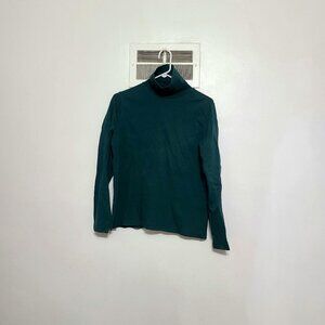 Dark Green Long-Sleeve Turtleneck